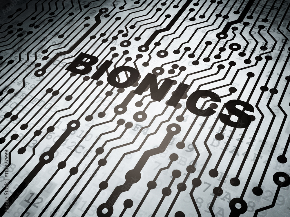 Fototapeta premium Science concept: circuit board with Bionics