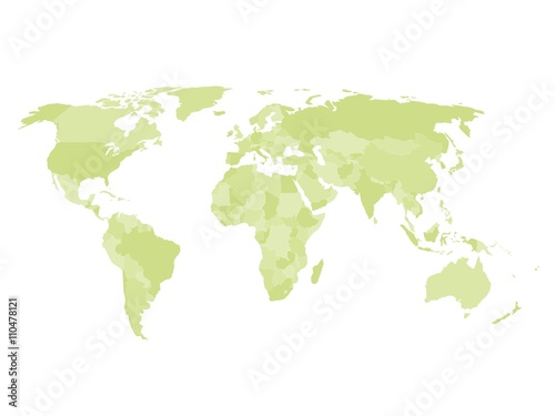 Blank political map of world