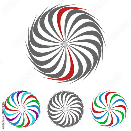 Swirl logo vector set