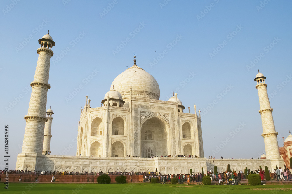 Landscape view of Taj Mahal, Agra, India