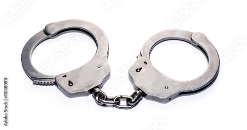 handcuffs isolated in white blackground