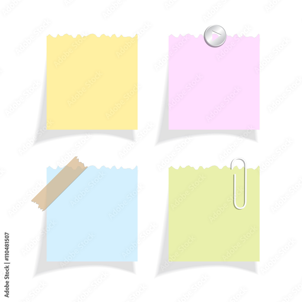 Torn note papers Torn note papers