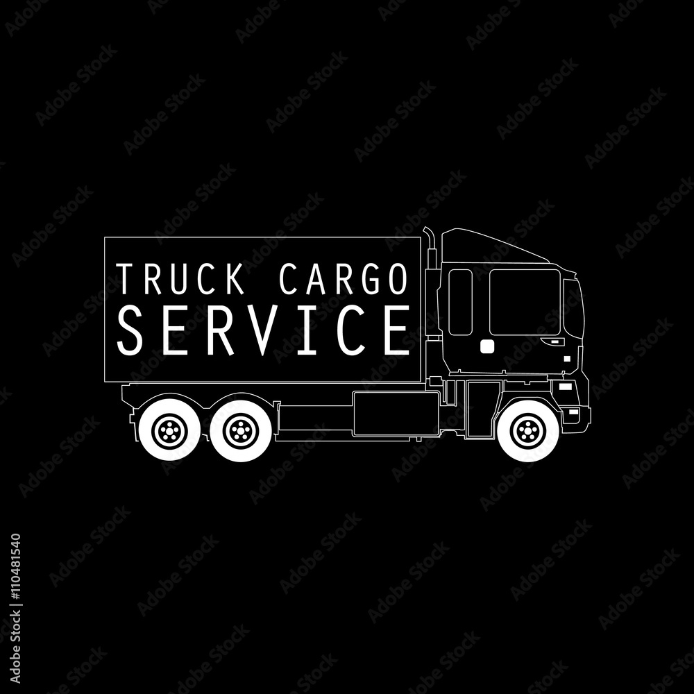 Delivery cargo truck sign Delivery cargo truck sign