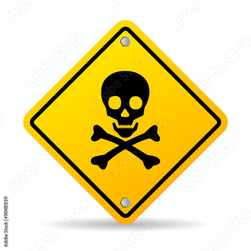 Skull danger sign