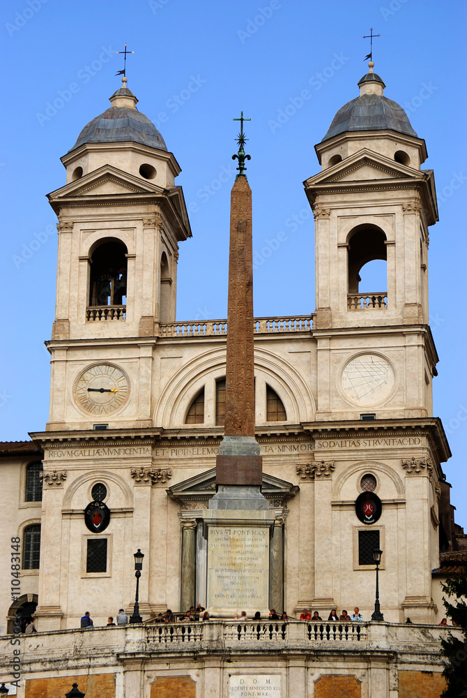 Church of Trinita dei Monti (Spanish Steps) in Rome, Italy