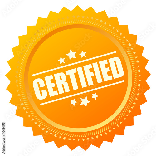 Certified gold seal icon