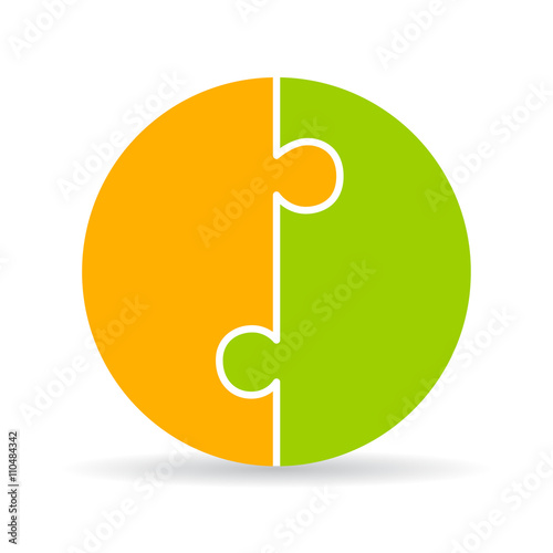 Two part jigsaw blank round chart