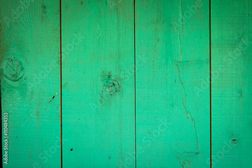 Old bright green wood planks texture © sasharec