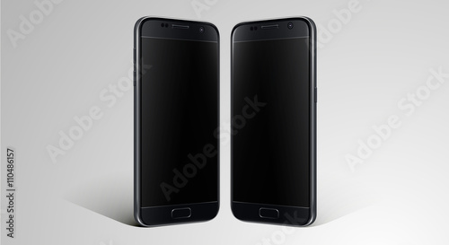 with a blank screen black galaxy smartphone