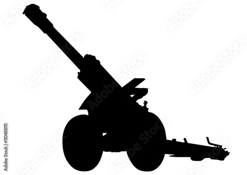 Most gun battle on a white background photo