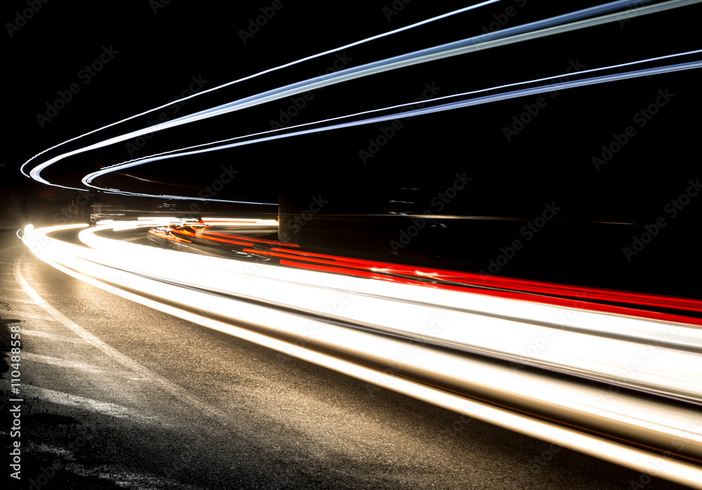 light trails in tunnel light trails in tunnel