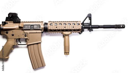 special forces carbine isolated on a white background photo
