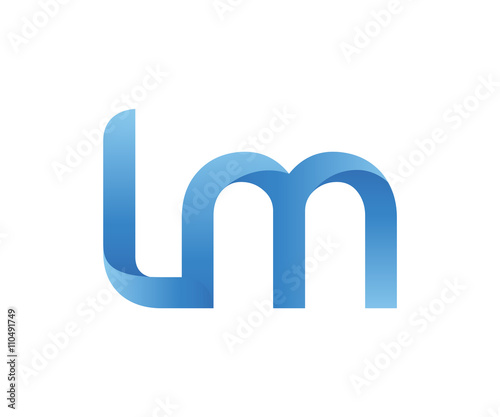 Colorful Letter L M Logo