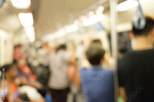 abstract blur people in subway