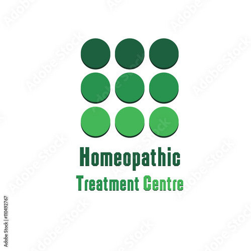 Illustration therapeutic homeopathic center
Logo therapeutic homeopathic center green logo on a white background isolated for decoration and design
