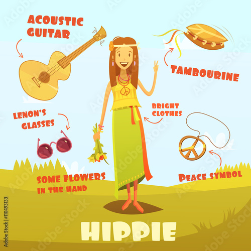 Hippie Character Illustration 