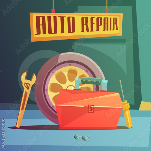 Auto Repair Illustration 
