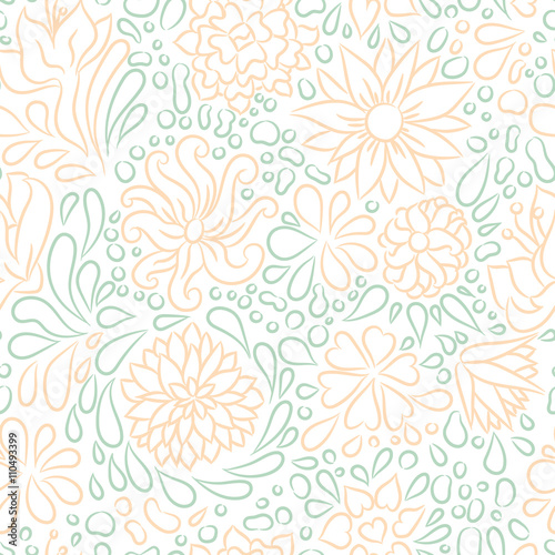 Wallpaper Mural Vector flower pattern.  Torontodigital.ca