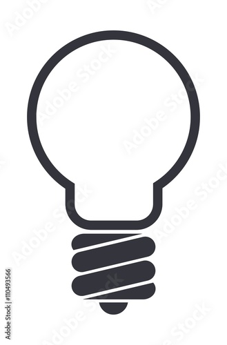 Light bulb icon isolated on white background. Clipart