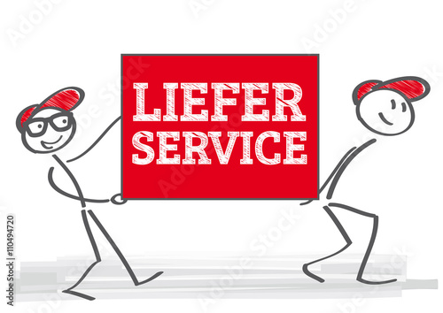 Strichmännchen tragen Paket - Lieferservice