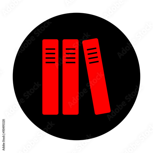 Row of binders, office folders icon