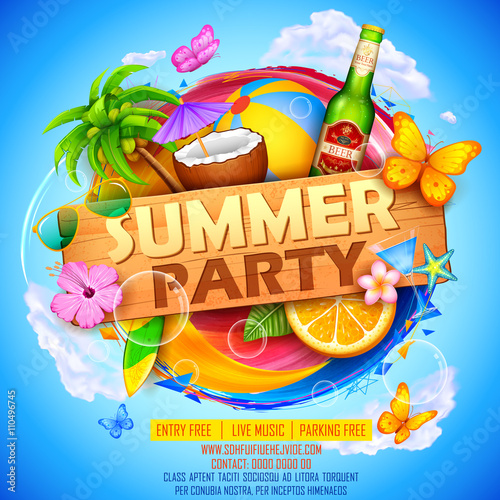 Summer Partyl poster design