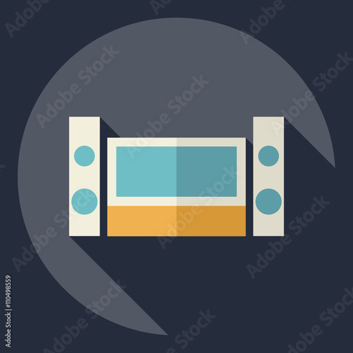 Flat modern design with shadow  Icon theater