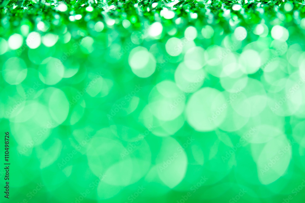 Obraz premium abstract green bokeh christmas decoration background