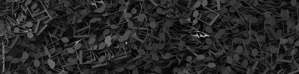 Naklejka premium Infinite musical notes 3d rendering