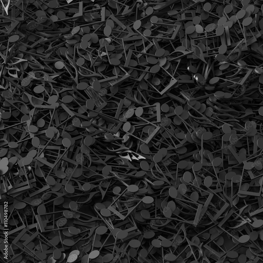 Naklejka premium Nieskończone nuty renderowania 3d