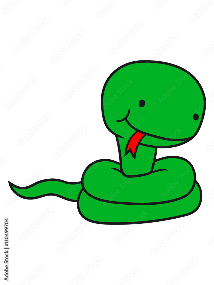 sweet little cute baby kawaii child snake comic cartoon Stock Illustration  | Adobe Stock