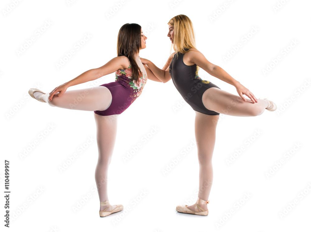 Two girls dancing ballet Two girls dancing ballet