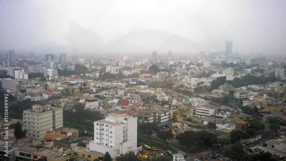 Aerial view of cityscape; Lima; Peru Aerial view of cityscape; Lima; Peru