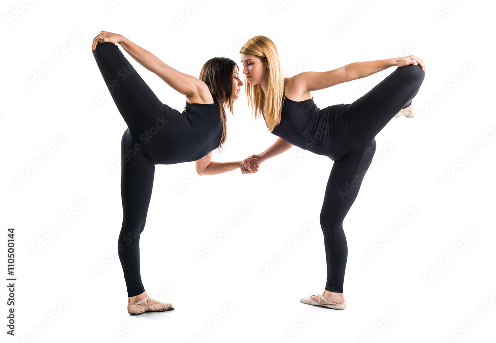 Two girls dancing ballet Two girls dancing ballet
