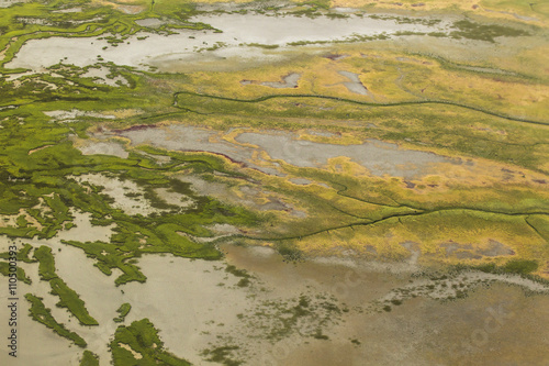 aerial photographs of alaska tundra wetlands for backgrounds and