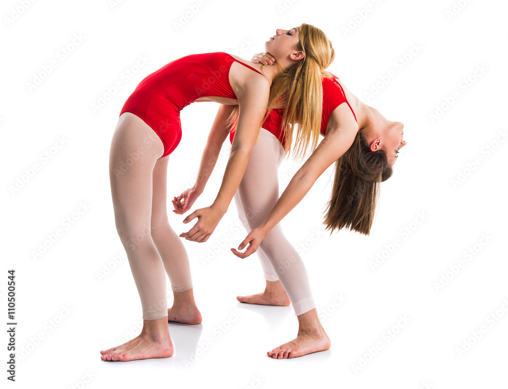 Two girls dancing ballet Two girls dancing ballet