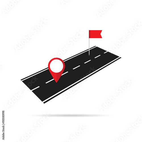 road with pointer illustration