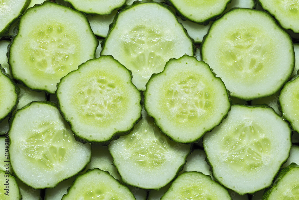 Sliced cucumber Sliced cucumber