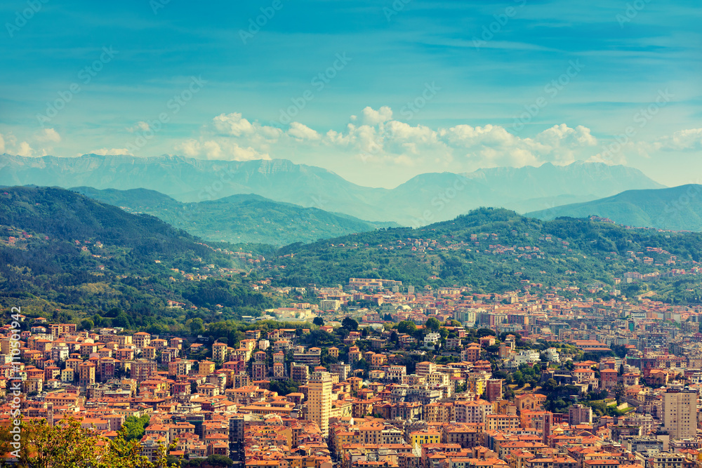 Panoramic view of La Spezia city, Italy