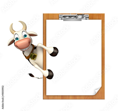 Cow cartoon character exam pad © visible3dscience