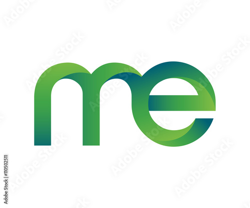 Colorful Letter M E Logo