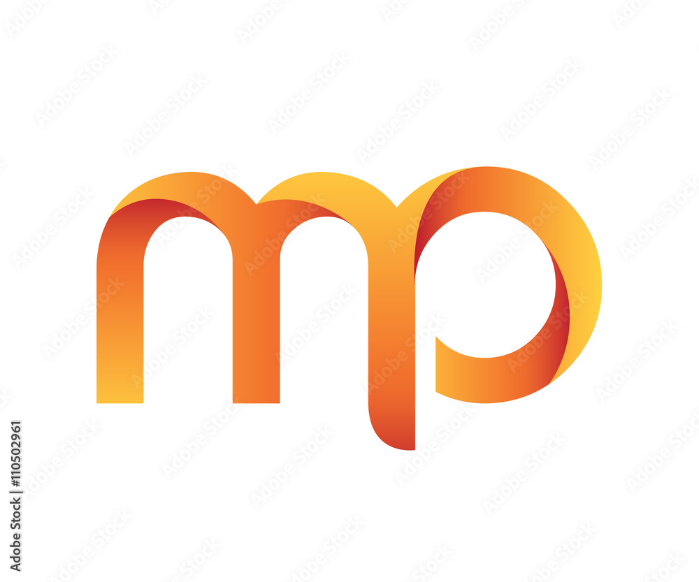 Colorful Letter M P Logo Stock Vector Adobe Stock