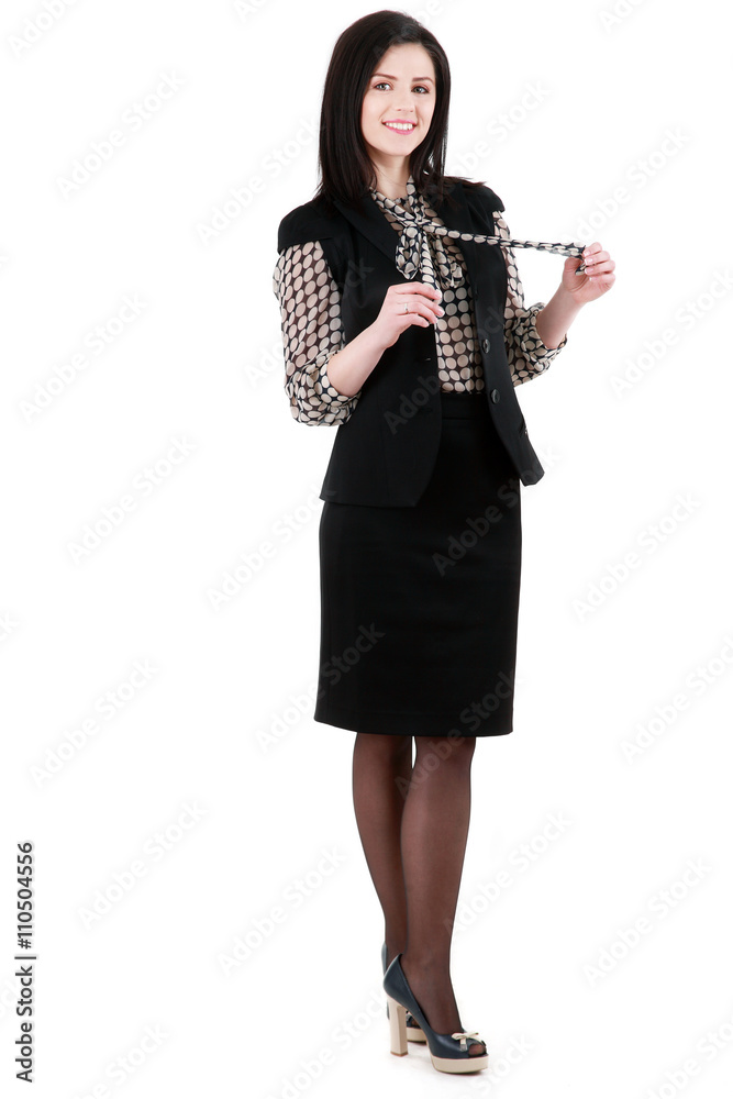 Elegant businesswoman in black suit Elegant businesswoman in black suit