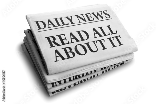 Extra extra read all about it daily newspaper headline