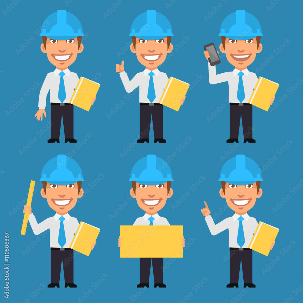 Engineer Holds Phone Folder and Poster Engineer Holds Phone Folder and Poster