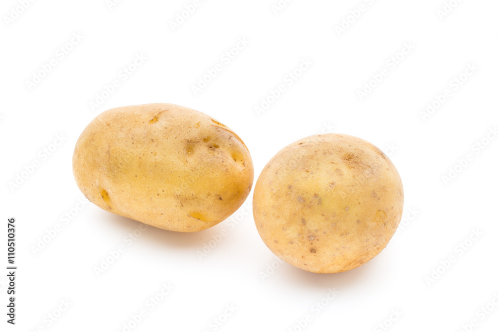 New potato isolated on white background. New potato isolated on white background.