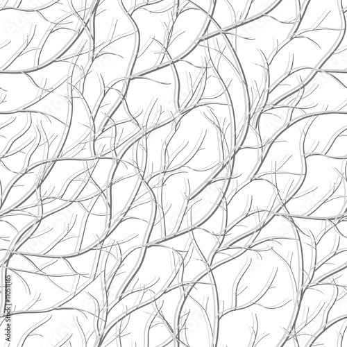 Seamless pattern with branch silhouettes