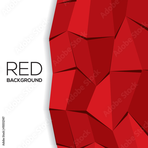 Red Graphic Background With White Space.