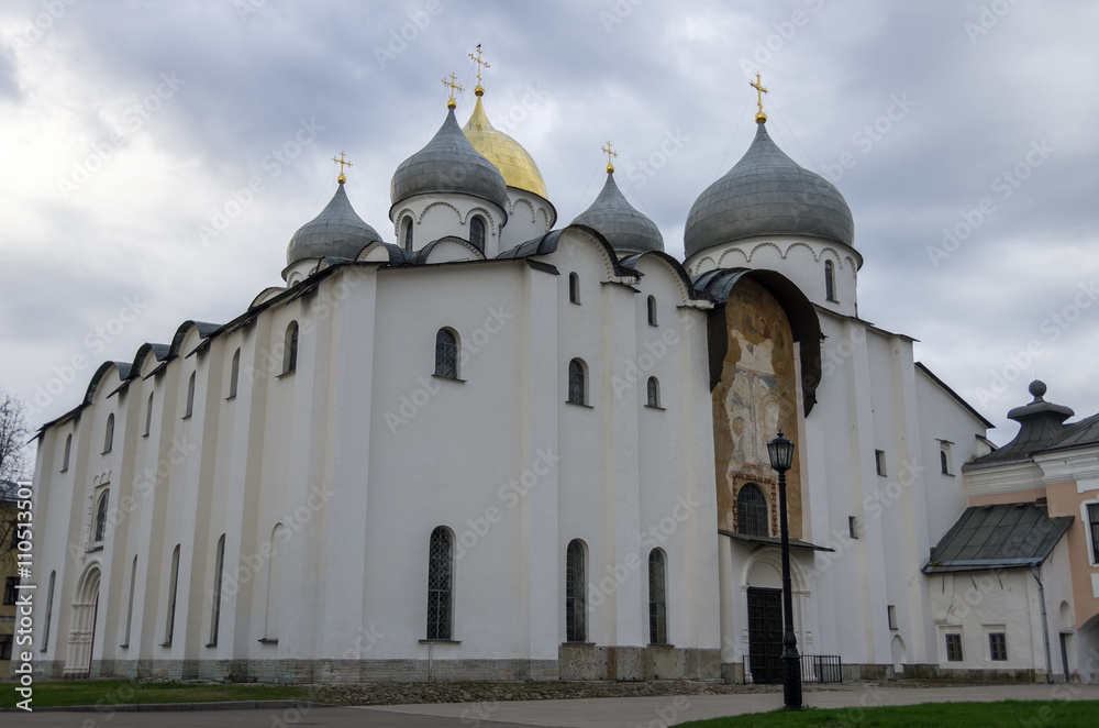St.Sophia Cathedral in Novgorod Kremlin. Veliky Novgorod, Russia