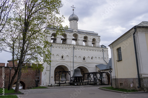 Belfry of St. Sophia Cathedral. Veliky Novgorod  Russia